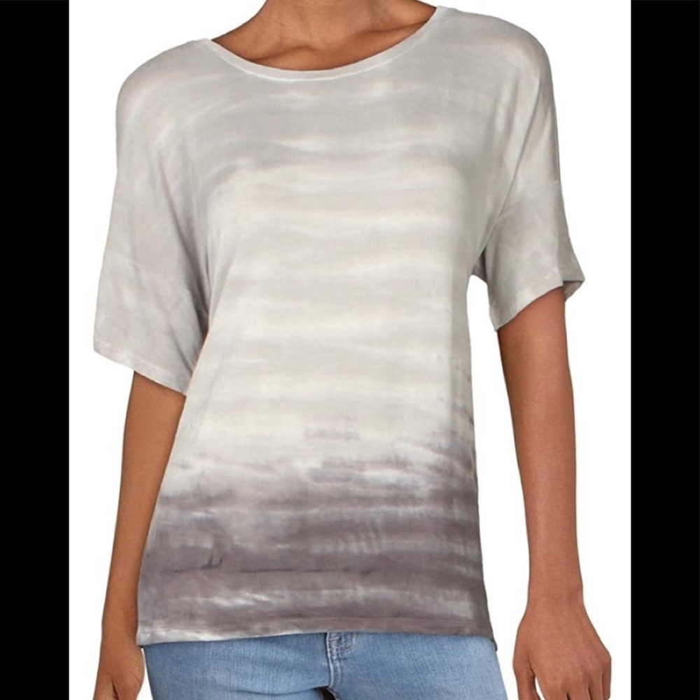 Cable & Gauge Gray Women’s Tie Dye Stretch T-Shirt Size L